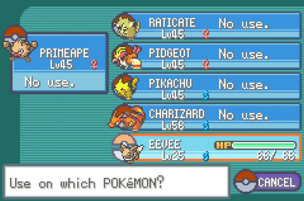 How to Evolve Eevee in Pokémon FireRed and LeafGreen - Master Noobs