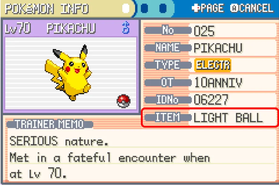 Descobri recentemente que fire red nado tem pikachu com a lighting