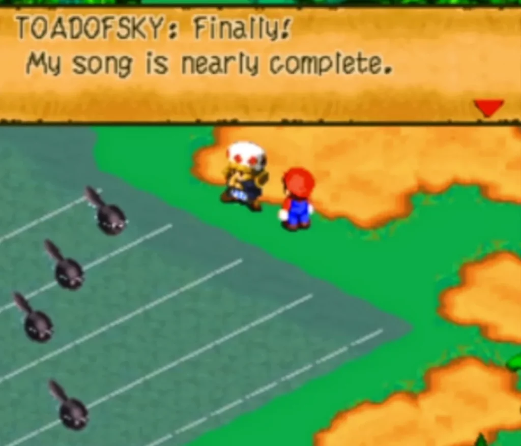 Super Mario RPG Tadpole Song Locations: Toadofsky Song Puzzle Solutions in  Melody Bay - GameRevolution